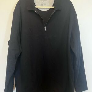 Black Quarter-Zip Sweatshirt
